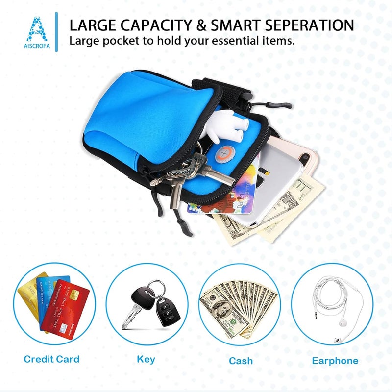 AiScrofa Running Armband, Cell Phone Purse Small Crossbody Bags for Women Men Kids Pouch for iPhone 15/14/13 pro/Plus/xs/xr/xs max, Galaxy S22 Ultra and More - Image 3